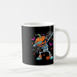 Dabbing Halloween-Skelett Trick Treat Lustiges Kür Kaffeetasse