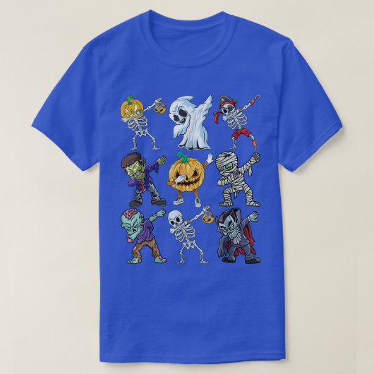 Dabbing Halloween Typ Skeleton Zombie Mummy Ghost T-Shirt (Design vorne)