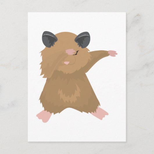Dabbing Hamster Dance Funny Dab Dance Geschenk Ide Postkarte (Vorderseite)