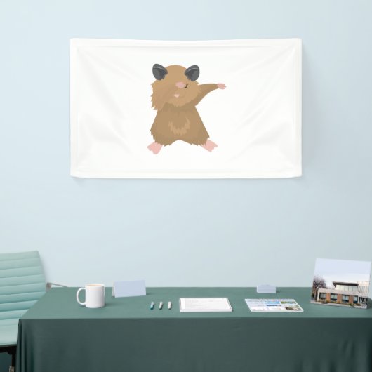 Dabbing Hamster Tanz Funny Dab Tanz Geschenk Banner (Messeveranstaltung)