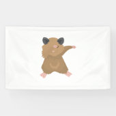 Dabbing Hamster Tanz Funny Dab Tanz Geschenk Banner (Horizontal)