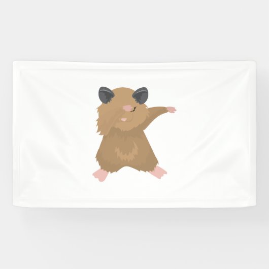 Dabbing Hamster Tanz Funny Dab Tanz Geschenk Banner (Horizontal)