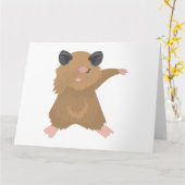 Dabbing Hamster Tanz Funny Dab Tanz Geschenk Karte (Gelbe Blume)