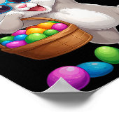 Dabbing Hase Lustiges Ostern Poster (Ecke)