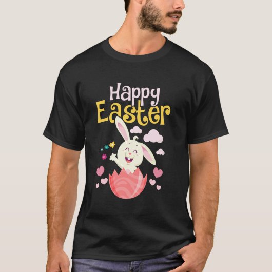 Dabbing-Hasen-Osterfeier T-Shirt (Vorderseite)