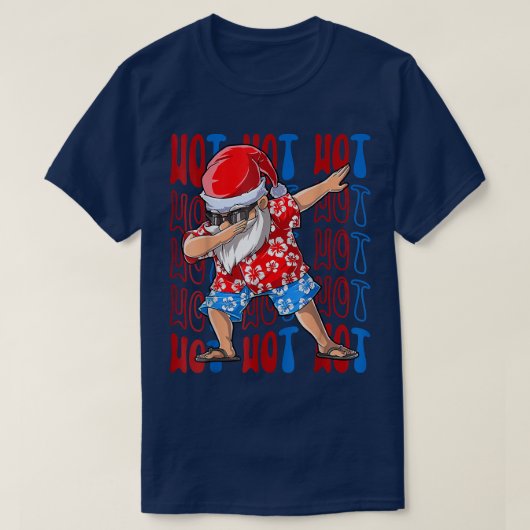 Dabbing Hawaii Weihnachten im Juli Matching Fa T-Shirt (Design vorne)