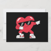 Dabbing Heart Funny Gifts Valentinstag Dankeskarte (Vorderseite)