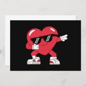 Dabbing Heart Funny Gifts Valentinstag Dankeskarte (Vorne/Hinten)