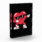 Dabbing Heart Funny Gifts Valentinstag Fotoblock (Links)