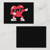 Dabbing Heart Funny Gifts Valentinstag Mitteilungskarte (Vorne/Hinten)