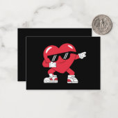 Dabbing Heart Funny Gifts Valentinstag Mitteilungskarte (Vorderseite/Rückseite Beispiel)