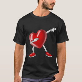 Dabbing Heart Funny Gifts Valentinstag T-Shirt