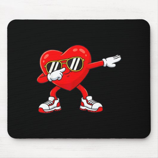 Dabbing Heart Funny Toddler Girls Kids Boys Valent Mousepad (Vorne)