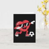 Dabbing Heart Player Soccer Valentinstag Boys Gi Karte (Gelbe Blume)