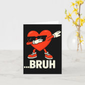 Dabbing Heart Singles ...bruh Meme Lustig Valentin Karte (Gelbe Blume)