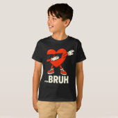Dabbing Heart Sungles ...bruh Meme Funny Valentine T-Shirt (Vorne ganz)