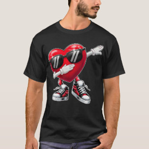 Dabbing Herz Coole Liebe Valentinstag T-Shirt
