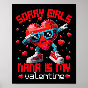 Dabbing Herz Entschuldigung Mädchen Nana Valentins Poster