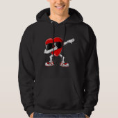 Dabbing Herz Funny Geschenke Mens Kinder Jungen Va Hoodie (Vorderseite)