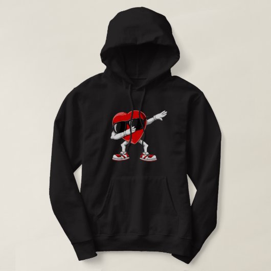 Dabbing Herz Funny Geschenke Mens Kinder Jungen Va Hoodie (Design vorne)