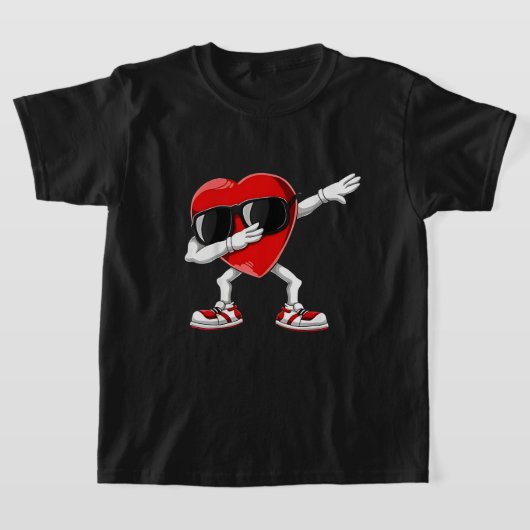 Dabbing Herz Funny Geschenke Mens Kinder Jungen Va T-Shirt (Ablage )