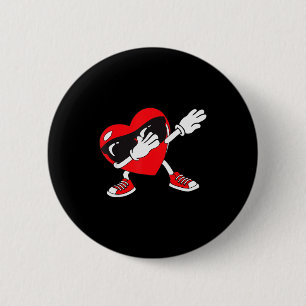 Dabbing Herz Liebe Valentinstag Dab Tanz Geschenke Button