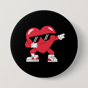 Dabbing Herz Lustige Geschenke Valentinstag Button