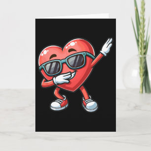 Dabbing Herz Lustiger Valentinstag Dab-Tanz Kinder Karte