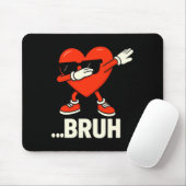 Dabbing Herz Singles ...bruh Meme Lustiges Valenti Mousepad (Mit Mouse)