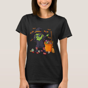 Dabbing-Hexe Kinder Mädchen Kleinkind lustiges Hal T-Shirt