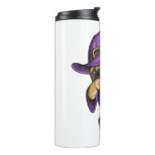 Dabbing Hexe Mops Niedlich Halloween Möpsen Funny  Thermosbecher (Nach links gedreht)