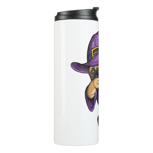 Dabbing Hexe Mops Niedlich Halloween Möpsen Funny Thermosbecher (Nach links gedreht)