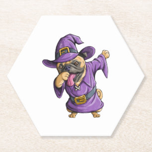 Dabbing Hexe Mops Niedlich Halloween Möpsen Funny Untersetzer