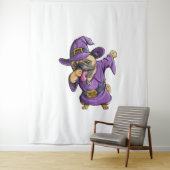Dabbing Hexe Mops Niedlich Halloween Möpsen Funny  Wandteppich (Beispiel)