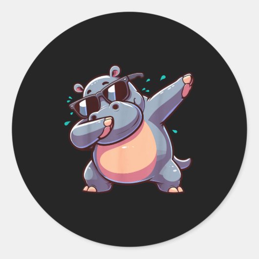 Dabbing Hip Runder Aufkleber (Vorderseite)