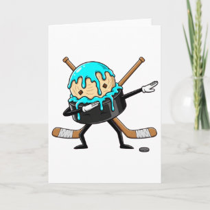 Dabbing Hockey-Puck-Drip-Eiscreme Kinder Jugend Ju Karte