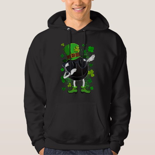 Dabbing Hockey Puck Leprechaun St Patrick's Day Me Hoodie (Vorderseite)