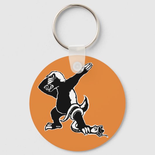 Dabbing Honey Badger Schlüsselanhänger (Vorderseite)