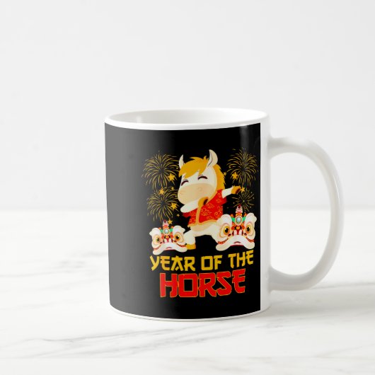 Dabbing Horse Chinese New Year Of The Horse2026 Kaffeetasse (Rechts)