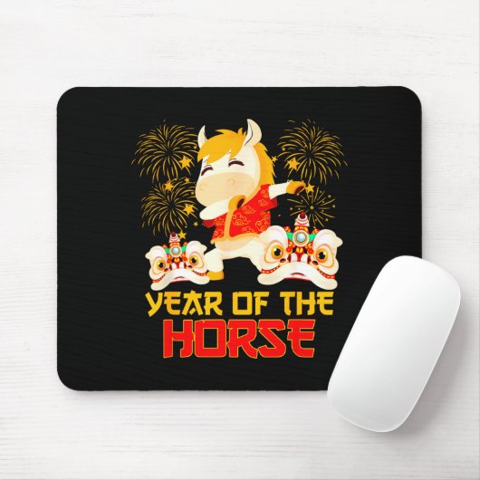 Dabbing Horse Chinese New Year Of The Horse2026  Mousepad (Mit Mouse)