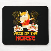 Dabbing Horse Chinese New Year Of The Horse2026  Mousepad (Vorne)