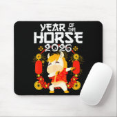 Dabbing Horse Chinese New Year Of The Horse2026  Mousepad (Mit Mouse)