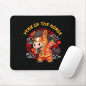 Dabbing Horse Chinese New Year Of The Horse2026 Mousepad (Mit Mouse)