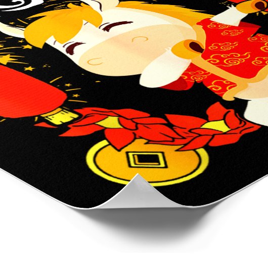 Dabbing Horse Chinese New Year Of The Horse2026 Poster (Ecke)