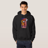 Dabbing Hot Dog Dancing Food  Flag 4th July Themed Hoodie (Vorne ganz)