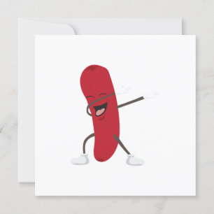 Dabbing Hotdog Funny - Geschenk Einladung
