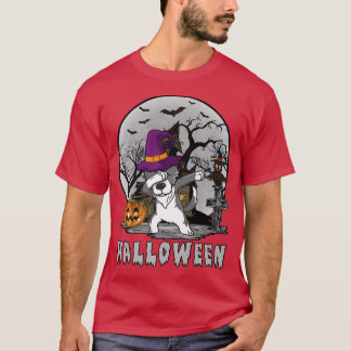 Dabbing Hund Halloween Border Collie Dab Hat Hexe T-Shirt
