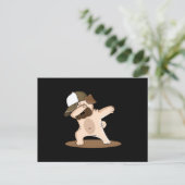 Dabbing Hunde Liebe Coole Kinder Geschenk Idee Postkarte (Stehend Vorderseite)