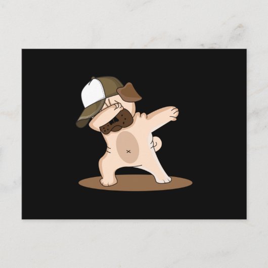 Dabbing Hunde Liebe Coole Kinder Geschenk Idee Postkarte (Vorderseite)