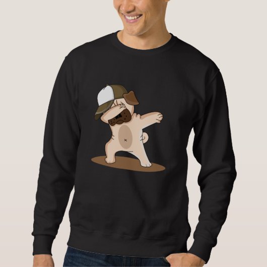 Dabbing Hunde Liebe Coole Kinder Geschenk Idee Sweatshirt (Vorderseite)